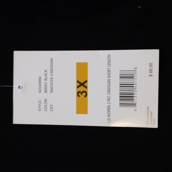 NWT By Design 3xl cardigan sweater black - Picture 4 of 6